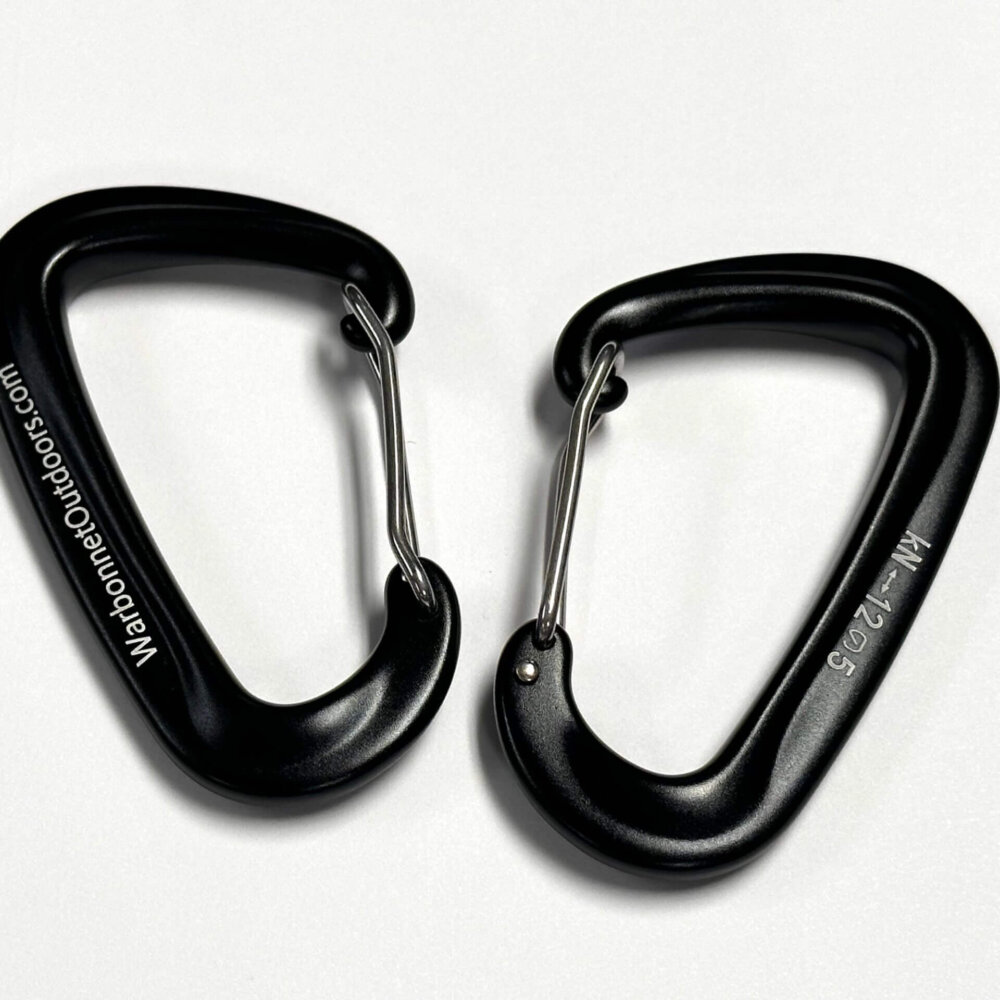 Set of two large black carabiners