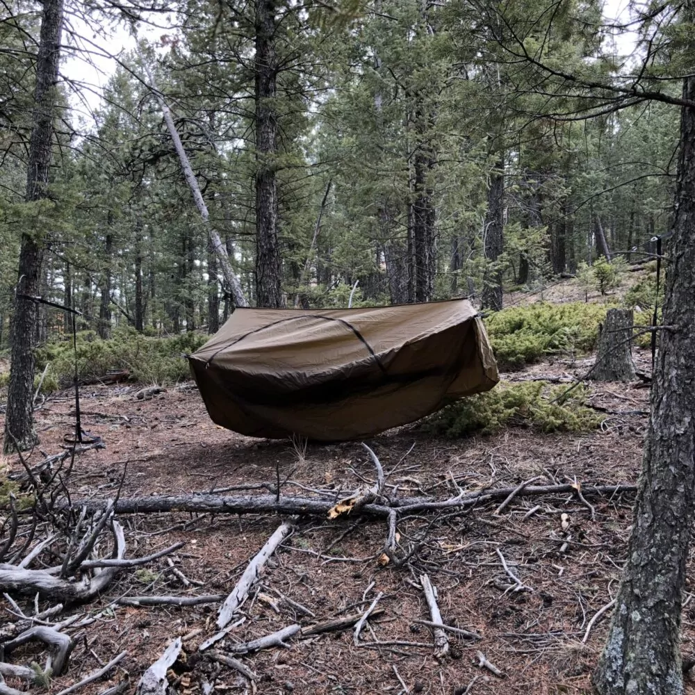 brown spindrift over a ridgerunner hammock