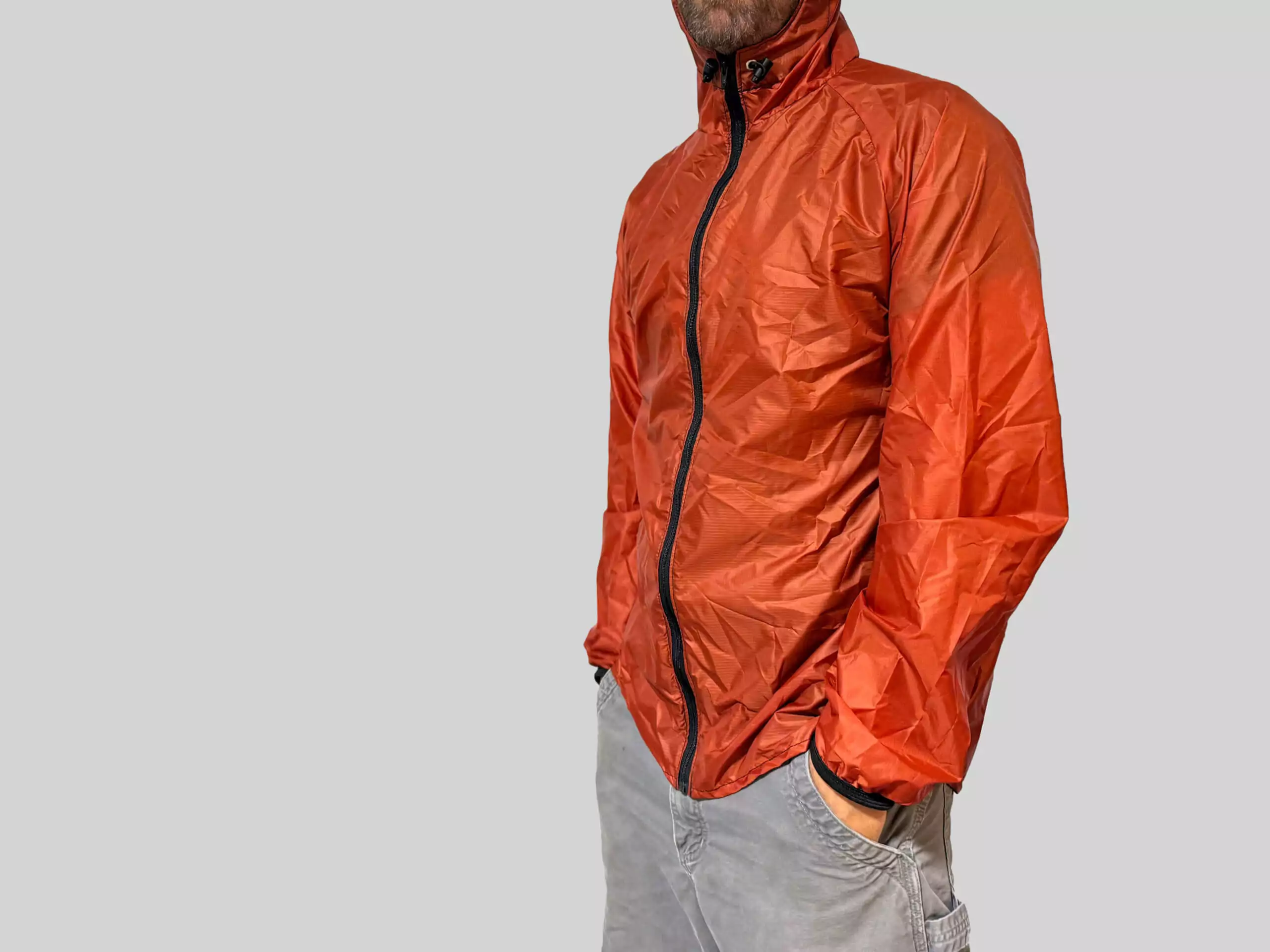 Person wearing Autumn Orange Stash Jacket